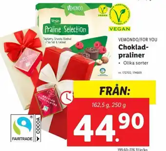 Lidl Chokladpraliner erbjuda