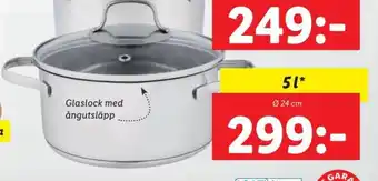 Lidl Kastrull i Rostfritt Stål 5L erbjuda