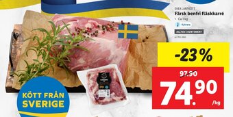 Lidl Färsk Benfri Fläskkarré erbjuda
