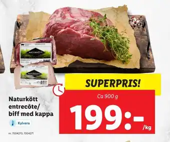 Lidl Naturkött Entrecôte / Biff Med Kappa erbjuda