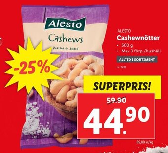 Lidl Cashewnötter erbjuda