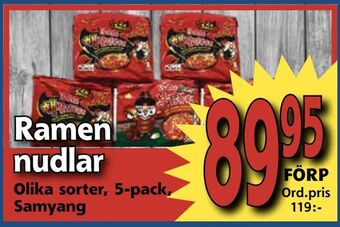 Supergrossen Ramen nudlar erbjuda