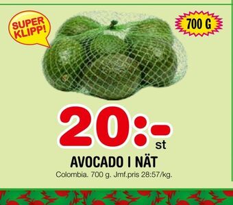 Nya Pulsen Avocado i nät erbjuda