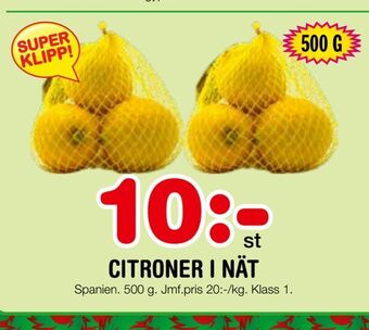 Nya Pulsen Citroner i nät erbjuda