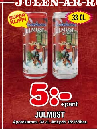 Nya Pulsen Julmust erbjuda