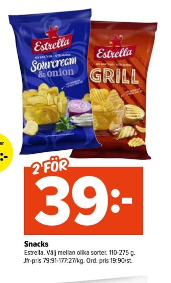 Coop Extra Snacks erbjuda