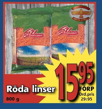 Supergrossen Röda linser erbjuda