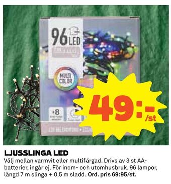 Coop Extra Ljusslinga led erbjuda
