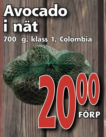 Supergrossen Avocado i nät erbjuda