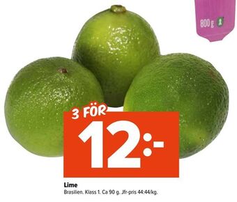 Coop Extra Lime erbjuda