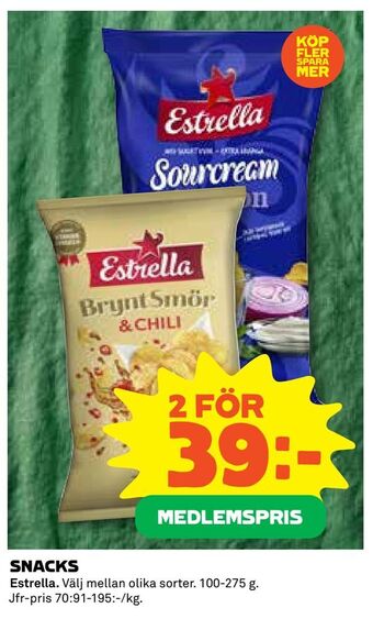 Coop Extra Snacks erbjuda