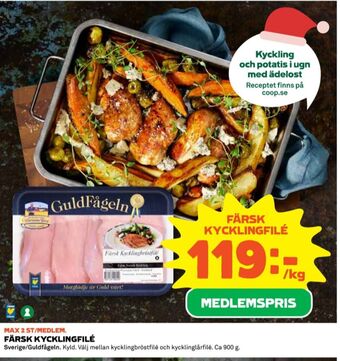 Coop Guldfågeln kycklingbröstfilé erbjuda