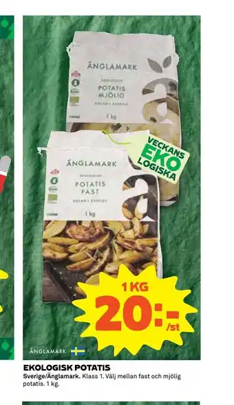 Coop Extra Ekologisk potatis erbjuda