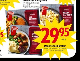 Matöppet Dagens färdigrätter erbjuda