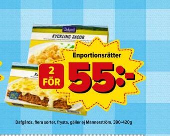 Östenssons Dafgårds färdigrätter erbjuda