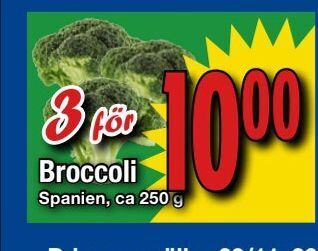 Supergrossen Broccoli erbjuda