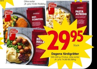 Matöppet Findus färdigrätter erbjuda