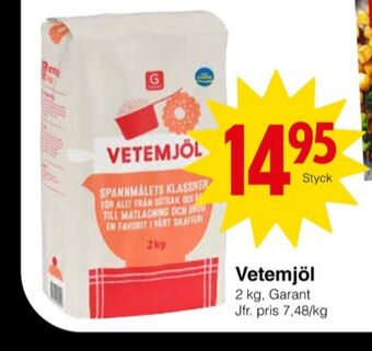 Matöppet Garant vetemjöl erbjuda