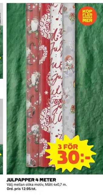 Julpapper 4 meter