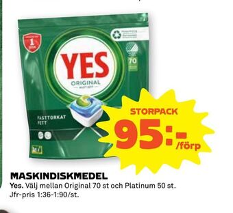 Stora Coop Maskindiskmedel erbjuda