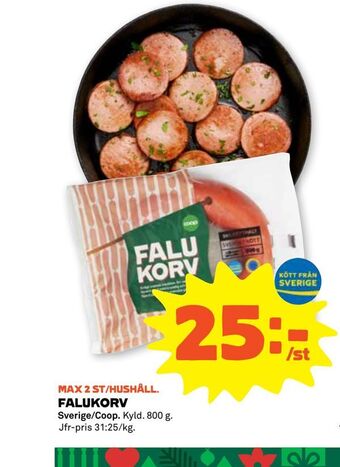 Stora Coop Falukorv erbjuda