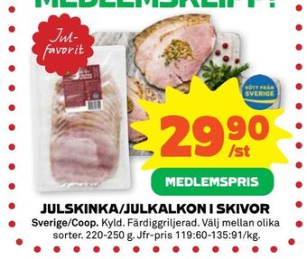 Stora Coop Julskinka/julkalkon i skivor erbjuda