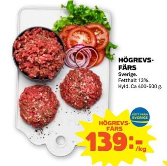 Stora Coop Högrevsfärs erbjuda