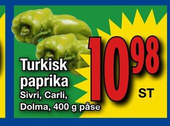 Supergrossen Turkisk paprika erbjuda