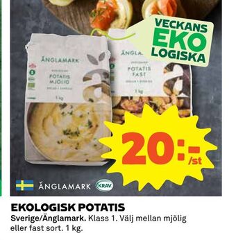 Coop Ekologisk potatis erbjuda