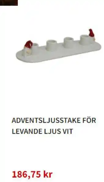 Bauhaus Adventsljusstake För Levande Ljus Vit erbjuda