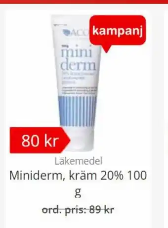 Apotea Miniderm, Kräm 20% 100 g. erbjuda