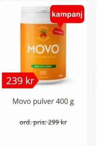 Apotea Movo pulver 400 g. erbjuda