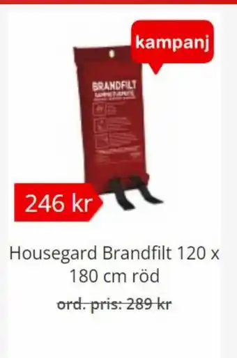 Apotea Housegard Brandfilt 120 x 180 cm röd erbjuda