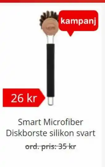 mart Microfiber Diskborste silikon svart