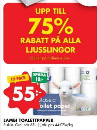 ÖoB Classic toalettpapper erbjuda
