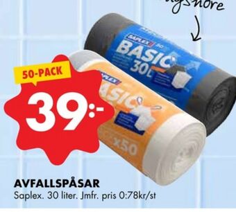 ÖoB Saplex avfallspåsar erbjuda