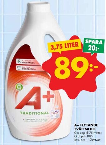 ÖoB A+ tvättmedel flytande erbjuda