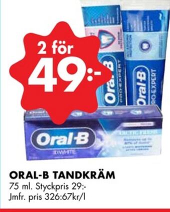 ÖoB Oral-b tandkräm erbjuda
