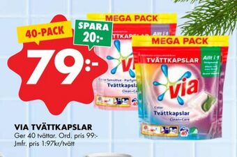 ÖoB Via tvättmedel tabs erbjuda