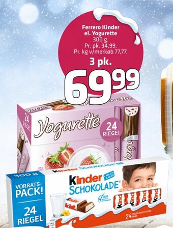 Fleggaard Ferrero Kinder el. Yogurette erbjuda