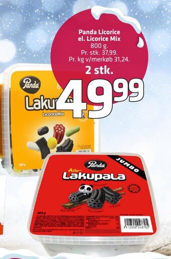 Fleggaard Panda Licorice el. Licorice Mix erbjuda