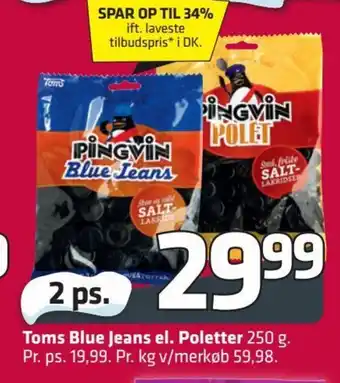 Toms Blue Jeans el. Poletter
