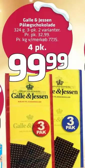 Fleggaard Galle & Jessen Pålægschokolade erbjuda