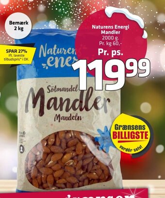 Fleggaard Naturens Energi Mandler erbjuda