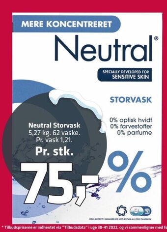 Fleggaard Neutral Storvask erbjuda