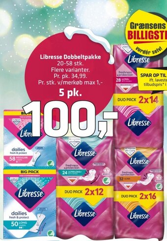 Fleggaard Libresse Dobbeltpakke erbjuda