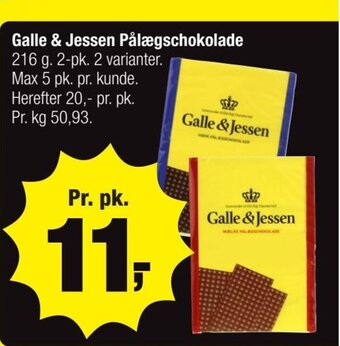Galle & Jessen Pålægschokolade