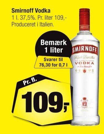 Calle Smirnoff Vodka erbjuda