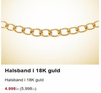 Guldfynd Halsband i 18K Guld erbjuda