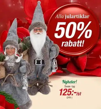 Guldfynd Tomte i Tyg erbjuda